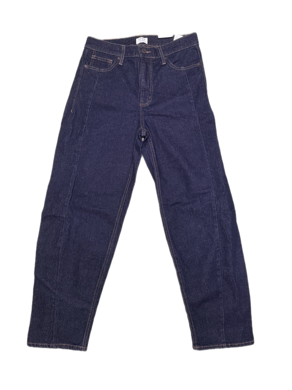 NWT Time and Tru Women's Dark Indigo Barrel-Leg Jeans Sz 4 28” Inseam